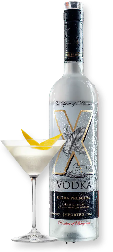 Bottle with Xtaz Ultra Premium Vodka